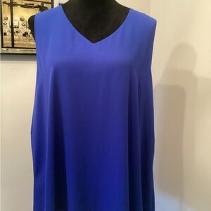 Sleeveless V-Neck Women’s Top in Royal Blue